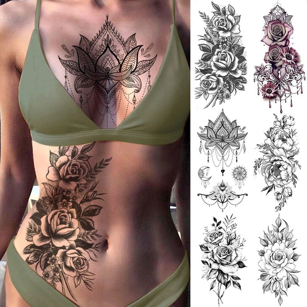 Frauen brust tattoo